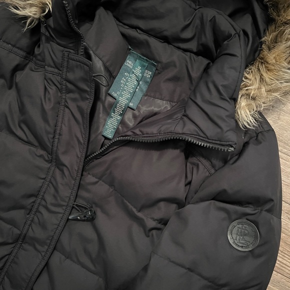 Ralph Lauren Insulated Black Puffer Jacket With Hood - Picture 2 of 3